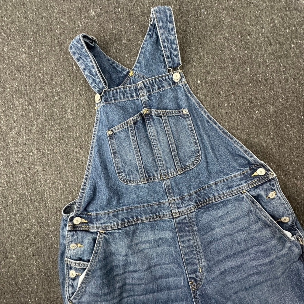 Old Navy Womens Denim Overalls Size 16 Blue Jean Carpenter Utility Straight Leg
